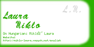 laura miklo business card